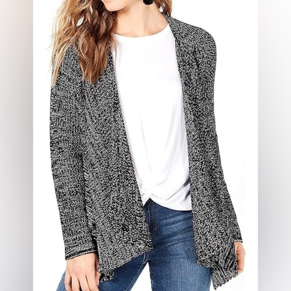 No Boundaries Sweaters - No Boundaries Monochrome Knit Cardigan